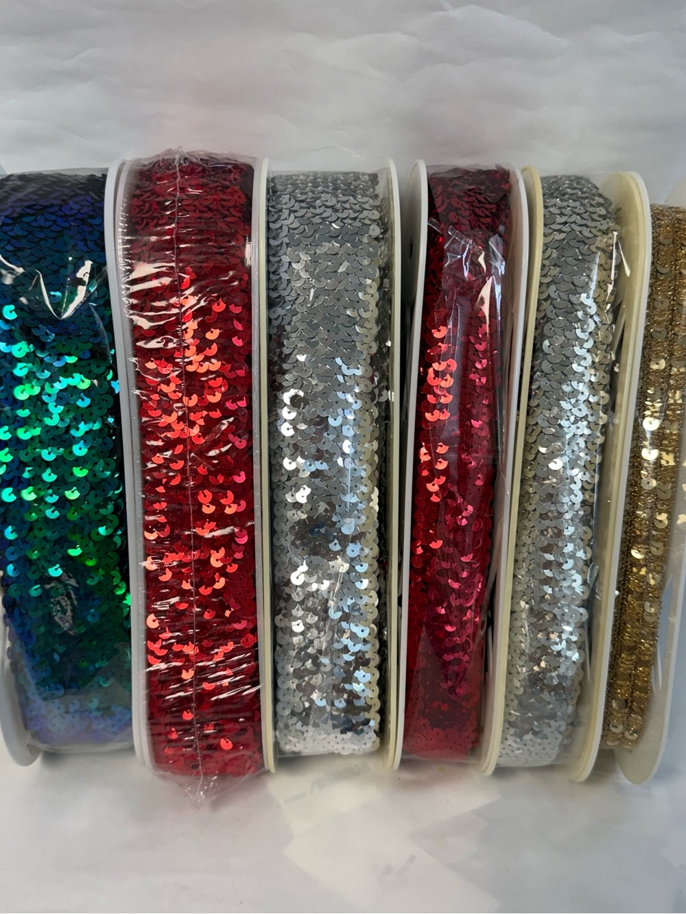 SIMPLICITY 6 Sequin Trim Ribbon Rolls NWT